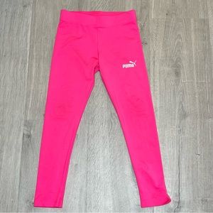 Puma Girls Pink Leggings Size 5 / 6 XS